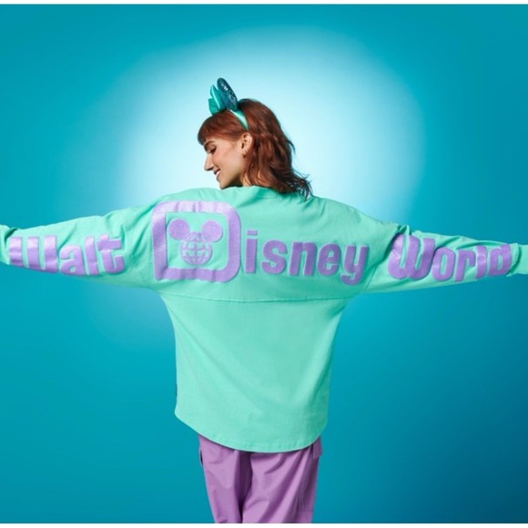 Disney Tops - Disney Parks Size Small Spirit Jersey Monsters Inc Themed Oversized 2023 Sparkle